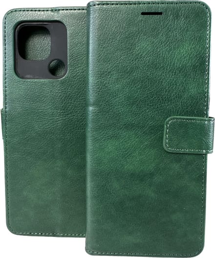 Portemonnee Book Case Hoesje Geschikt voor: Xiaomi Redmi 10C - Groen