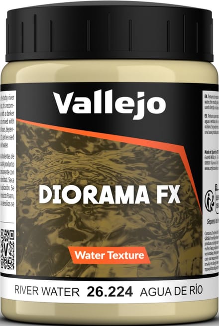 Vallejo Modelbouwdecoratie - 26224 Water Textures 224 - Rivierwater - 200ml Effecten potje