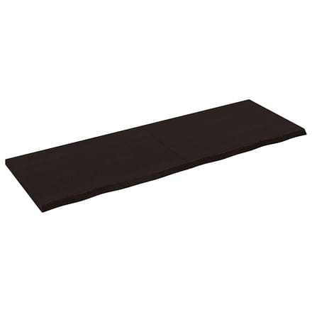 vidaXL - Tafelblad - 180x60x(2-4)cm - behandeld - eikenhout - donkerbruin