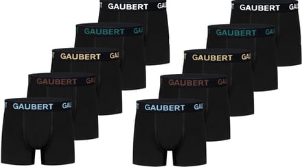 Gaubert - Heren Boxershorts 10-Pack - Black Colors - premium katoen - Maat M