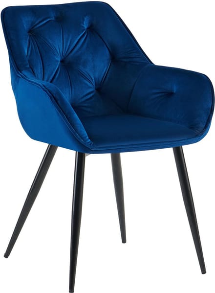 CLP Cassis Eetkamerstoel Fluweel blauw Fluweel