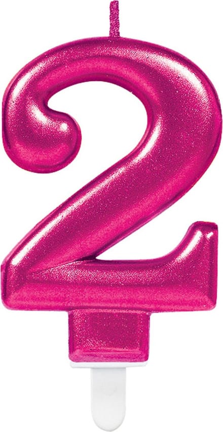 Amscan by Riethmuller - Riethmüller - Verjaardagskaars 2 Sparkling Celebrations Pink