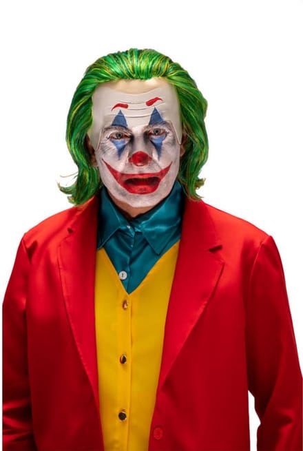 Gekke Clownpruik met latexcup Halloween
