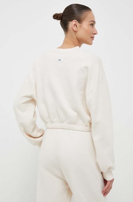 Reebok - Dames Casual Katoenen Sweater - Beige - Maat M
