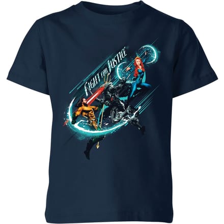 Aquaman Fight for Justice kinder t-shirt - Navy - 98/104 (3-4 jaar)