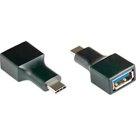 USB 3.0-adapter Good Connections, USB-C naar USB-A-aansluiting, tot 5 Gbit/s, PVC, zwart