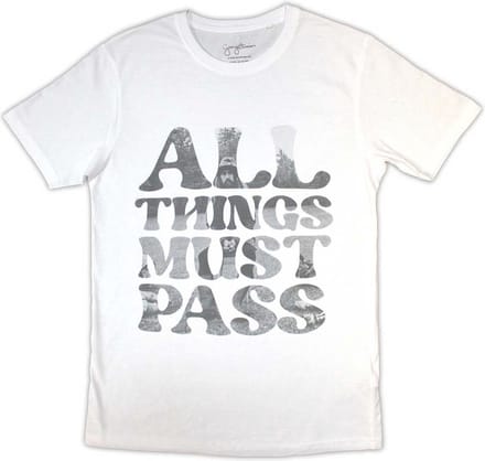 George Harrison - All Things Must Pass Text Infill Heren T-shirt - XL - Wit