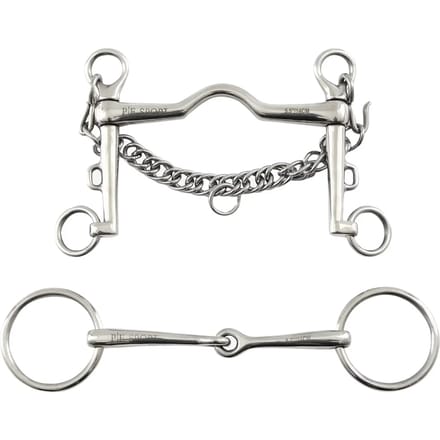 Flensbekken in set met enkele bekken Premier Equine Weymouth