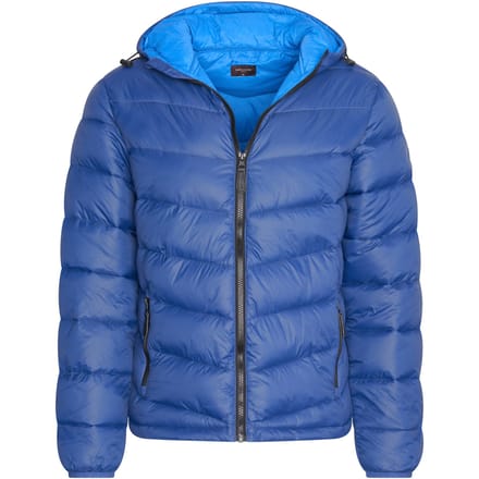 Cappuccino Italia - Heren Jas Hooded Puffer Jacket - Blauw - Maat M