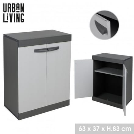 KAST MET 2 DEUREN EN 1 PLANK 63×39×H83 CM