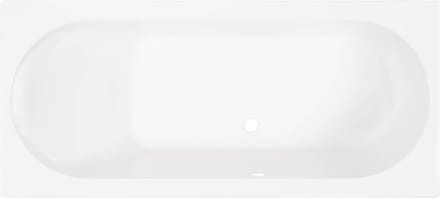 Saqu Bindo inbouwbad met ligzijde links 180x80cm glans wit acryl