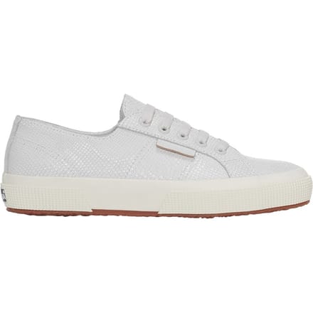Superga Dames/Dames 2750 Slangenprint Grain Leather Trainers (Optisch Wit)