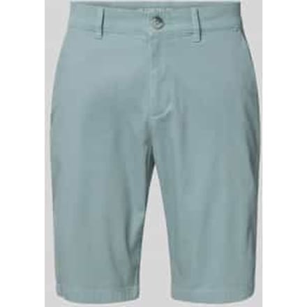 slim fit chinobermuda van puur katoen