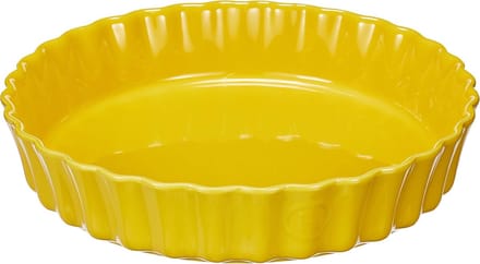 Keramische Taartvorm met Hoge Randen - Geel - 28x28 cm