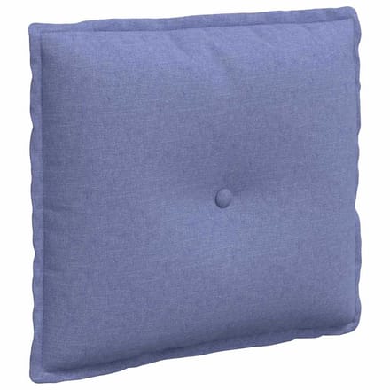 vidaXL - Rugkussen - Jeans - Blauw - 50 - x - 45 - x - 19 - cm - Stof