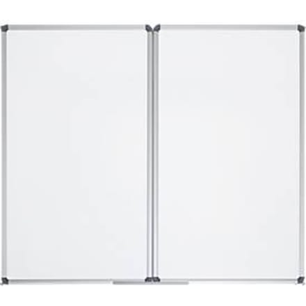 Vouwbord MAULstandard, grijs geplastificeerd, magnetisch, 2 panelen, B 1500 x H 1000 mm