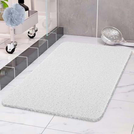 Antislip Douchemat met Afvoer - Zachte PVC-Luffa Badmat 60x60 cm