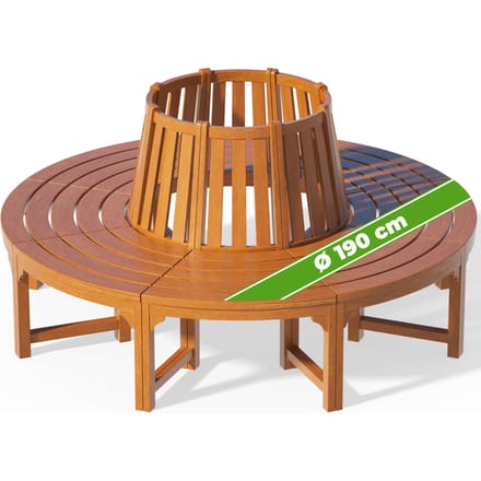 Casaria Boombank 360° - FSC®-Gecertificeerd Eucalyptushout – Bruin