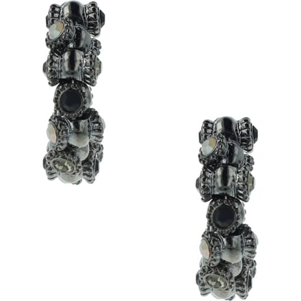 OTAZU Vintage Barrel Hoops Black Größe: OS | Ohrringe Outlet | Damen | Schwarz