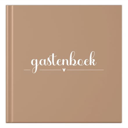 Fyllbooks - Gastenboek Invulboek - Universeel - Camel - 64 Pagina's