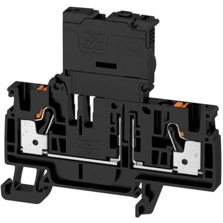 Weidmüller 2434380000 Zekering-serieklem 6.10 mm Spanveer Zwart 50 stuk(s)