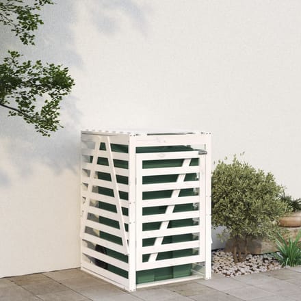 vidaXL - Containerberging - 84x90x128,5 - cm - massief - grenenhout - wit