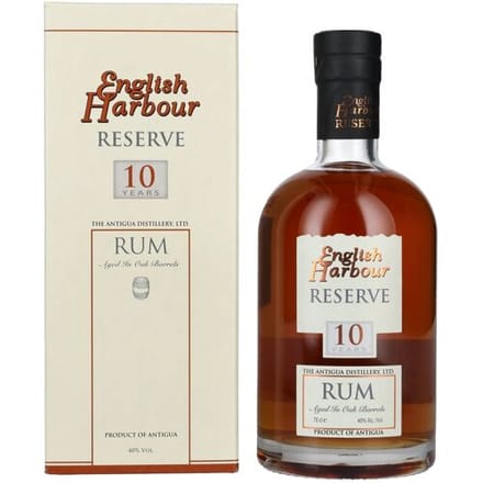 Engelse haven rum English Harbour RESERVE 10 Years Old Rum 40% Vol. 0,7l in geschenkverpakking