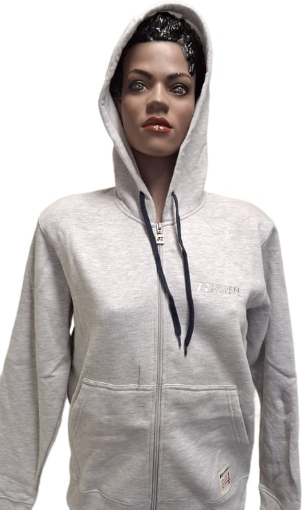 RUSSEL ATHLETIC/ HOODY/ LONG ZIPPER /LIGHT GREY/ XL