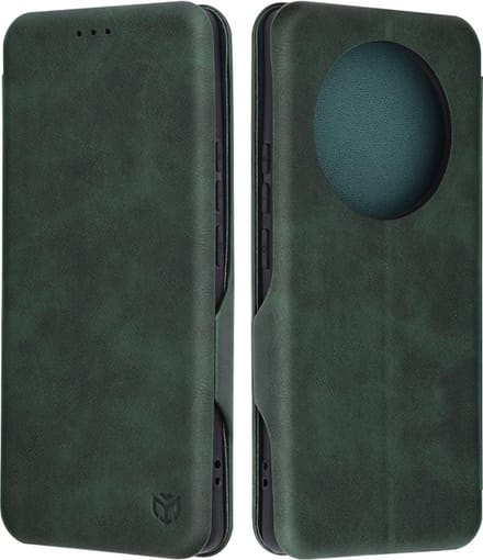 Hoesje geschikt voor Realme 13 Pro / 13 Pro Plus - Techsuit Safe+ Book Wallet Case - Donkergroen