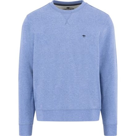 Fynch-Hatton Trui Uni Color Cotton Sweat O-Neck Crystal Blue / male