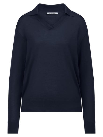 Polotrui kasjmier Van Peter Hahn blauw