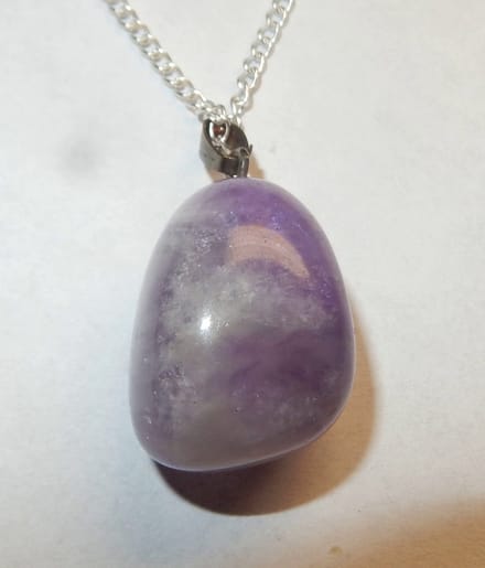 Lavendel Amethist trommelsteen Hanger