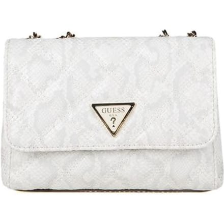 GUESS schoudertas Giully II Mini 2 Comp Convertible Flap Bag Cream White crème