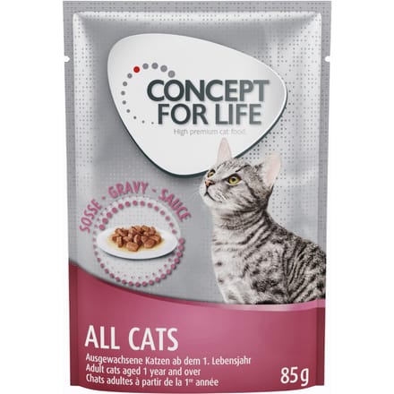 12x85g All Cats in Saus Concept for Life Kattenvoer