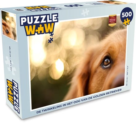 Puzzel De twinkeling in het oog van de Golden Retriever - Legpuzzel - Puzzel 500 stukjes