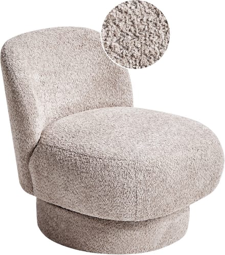 AYLO - Fauteuil - Taupe - Bouclé