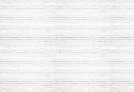Fotobehang Brick Wall White | XL - 208cm x 146cm | 130g/m2 Vlies