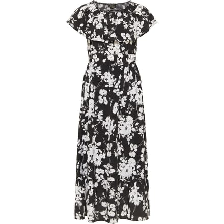 faina midi-jurk met allover-print mioki