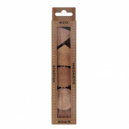 Lobbes houten magneten speelgoed set 3cm - 5 stuks kleurrijk.