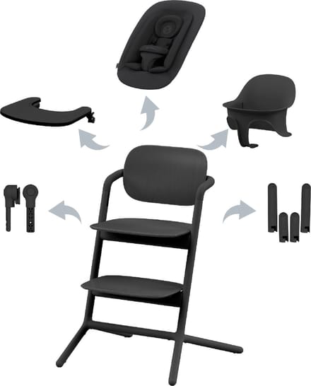 Cybex Lemo - Kinderstoel - 4 in 1 Set - Stunning Black
