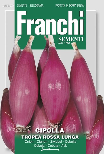 Franchi groentezaad - Cipolla Tropea Rossa Lunga - lange roze uien