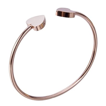 Marama - Armband Hearts Rosé Goud - bangle - buigbaar - damesarmband - rosé gold plated - hartjes