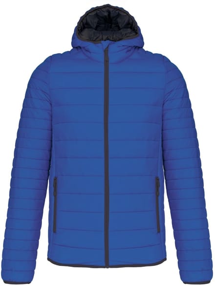 K6110 - Men's lightweight hooded padded jacket, Light Royal Blue, maat 4XL