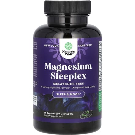 Nature's Craft, Magnesium Sleeplex, Melatoninevrij, 90 Capsules