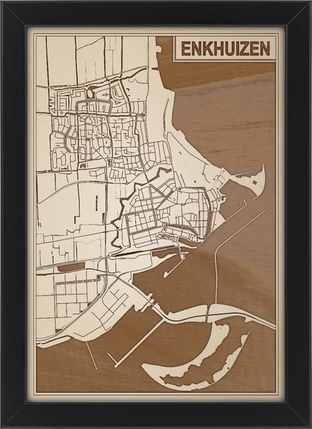 Decoratief Beeld - Houten Van Enkhuizen - Hout - Bekroned - Bruin - 21 X 30 Cm