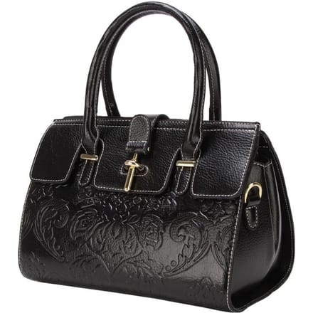 Nieuwe Lente Echte Lederen Dames Handtas Retro Cross-body Tas Modieuze Dames Tas black