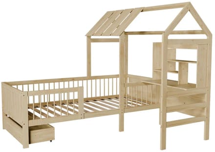 Kinderbed Yari - Incl. Tafel en Lade - Naturel