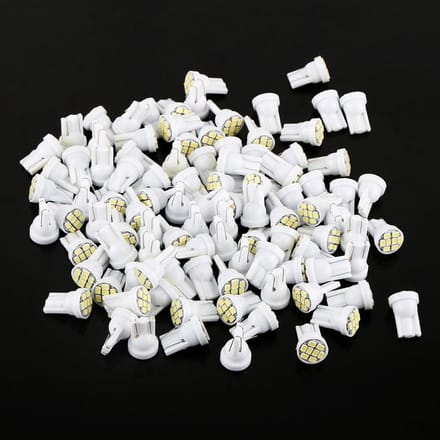100 Pièces T10 8 SMD 1206 Ampoules LED Lumière Intérieure Voiture Lampe Indicateur Auto Blanc white
