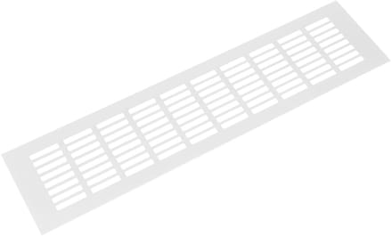 Aluminium Plintrooster - 400x100mm - Wit - Inbouwrooster - Ventilatierooster