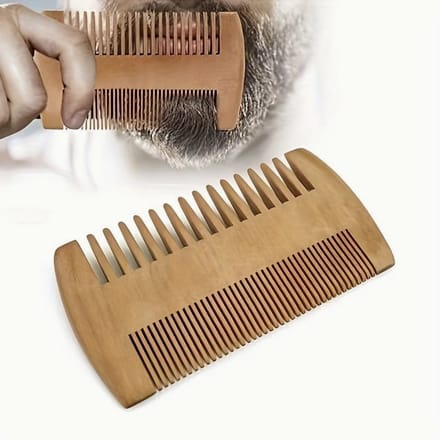 Cabantis Baardkam Dubbelzijdig - Barbier - Sandelhout - 5,5cm x 10cm - 1x
